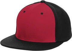 Pacific Headwear ES342 Premium P-Tec Performance Flexfit Cap - Red Black Black