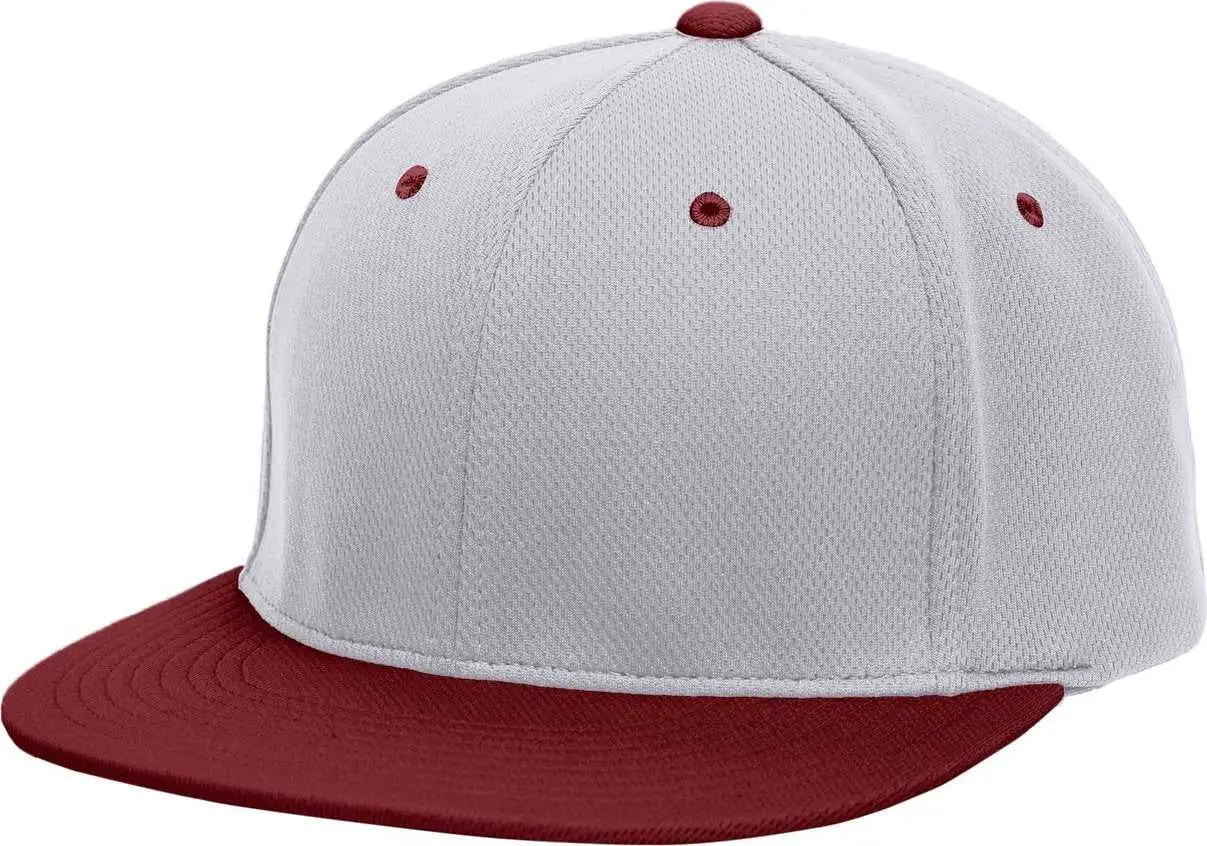 Pacific Headwear ES342 Premium P-Tec Performance Flexfit Cap - Silver Maroon - Light Gray Maroon / 6 3/8’’ - 6 7/8’’