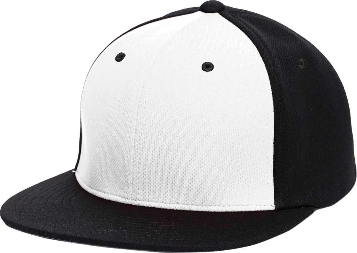 Pacific Headwear ES342 Premium P-Tec Performance Flexfit Cap - White Black Black - White Black / 6 3/8’’ - 6 7/8’’