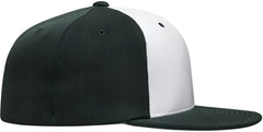 Pacific Headwear ES342 Premium P-Tec Performance Flexfit Cap - White Dark Green Dark Green