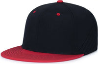 Pacific Headwear ES471 Premium Lightweight Perforated Pacflex Coolcore Cap - Black Red - Black Red / 6 1/2’’ 7’’