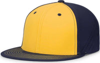 Pacific Headwear ES471 Premium Lightweight Perforated Pacflex Coolcore Cap - Gold Navy Navy - Gold Navy / 6 1/2’’ 7’’