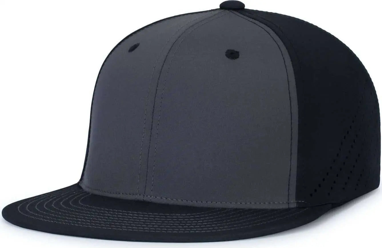 Pacific Headwear ES471 Premium Lightweight Perforated Pacflex Coolcore Cap - Graphite Black Black - Dark Gray Black / 6