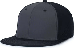 Pacific Headwear ES471 Premium Lightweight Perforated Pacflex Coolcore Cap - Graphite Black Black - Dark Gray Black / 6