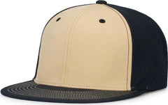 Pacific Headwear ES471 Premium Lightweight Perforated Pacflex Coolcore Cap - Vegas Black Black - Vegas Gold Black / 6