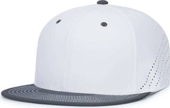 Pacific Headwear ES471 Premium Lightweight Perforated Pacflex Coolcore Cap - White Graphite - White Dark Gray / 6 1/2’’