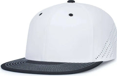 Pacific Headwear ES471 Premium Lightweight Perforated Pacflex Coolcore Cap - White Black - White Black / 6 1/2’’ 7’’