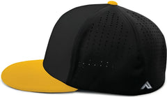 Pacific Headwear ES474 Perforated F3 Performance Flexfit Cap - Black Gold