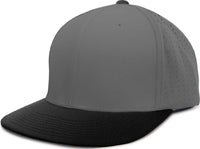 Pacific Headwear ES474 Perforated F3 Performance Flexfit Cap - Graphite Black - Graphite Black / 6 3/8’’ - 6 7/8’’