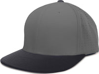 Pacific Headwear ES474 Perforated F3 Performance Flexfit Cap - Graphite Navy - Graphite Navy / 6 3/8’’ - 6 7/8’’