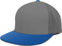 Pacific Headwear ES474 Perforated F3 Performance Flexfit Cap - Graphite Royal - Graphite Royal / 6 3/8’’ - 6 7/8’’