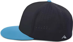 Pacific Headwear ES474 Perforated F3 Performance Flexfit Cap - Navy Columbia Blue