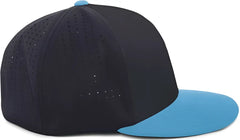 Pacific Headwear ES474 Perforated F3 Performance Flexfit Cap - Navy Columbia Blue