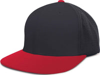 Pacific Headwear ES474 Perforated F3 Performance Flexfit Cap - Navy Red - Navy Red / 6 3/8’’ - 6 7/8’’