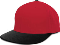 Pacific Headwear ES474 Perforated F3 Performance Flexfit Cap - Red Black - Red Black / 6 3/8’’ - 6 7/8’’