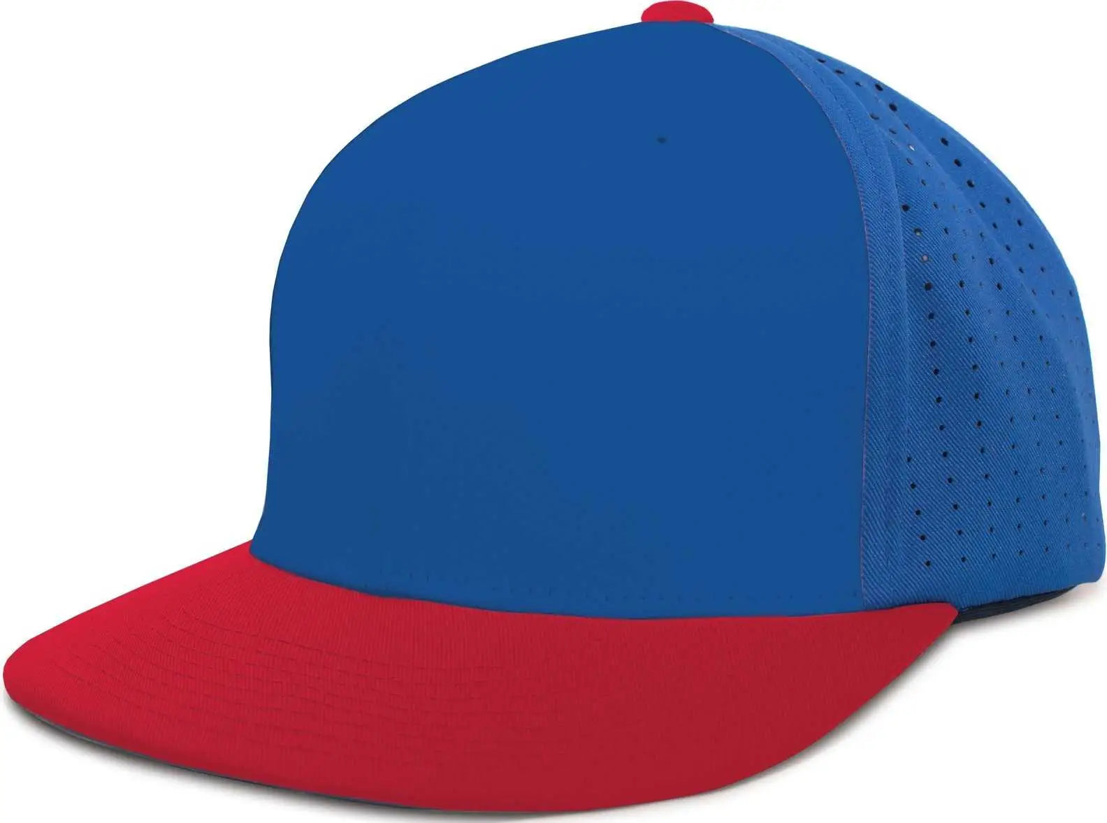 Pacific Headwear ES474 Perforated F3 Performance Flexfit Cap - Royal Red - Royal Red / 6 3/8’’ - 6 7/8’’