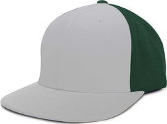 Pacific Headwear ES474 Perforated F3 Performance Flexfit Cap - Silver Dark Green Silver - Silver Dark Green Silver / 6