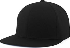 Pacific Headwear Es811 Premium A/C???????? Performance Flexfit Cap - Black - Black / 6 3/8’’ - 6 7/8’’
