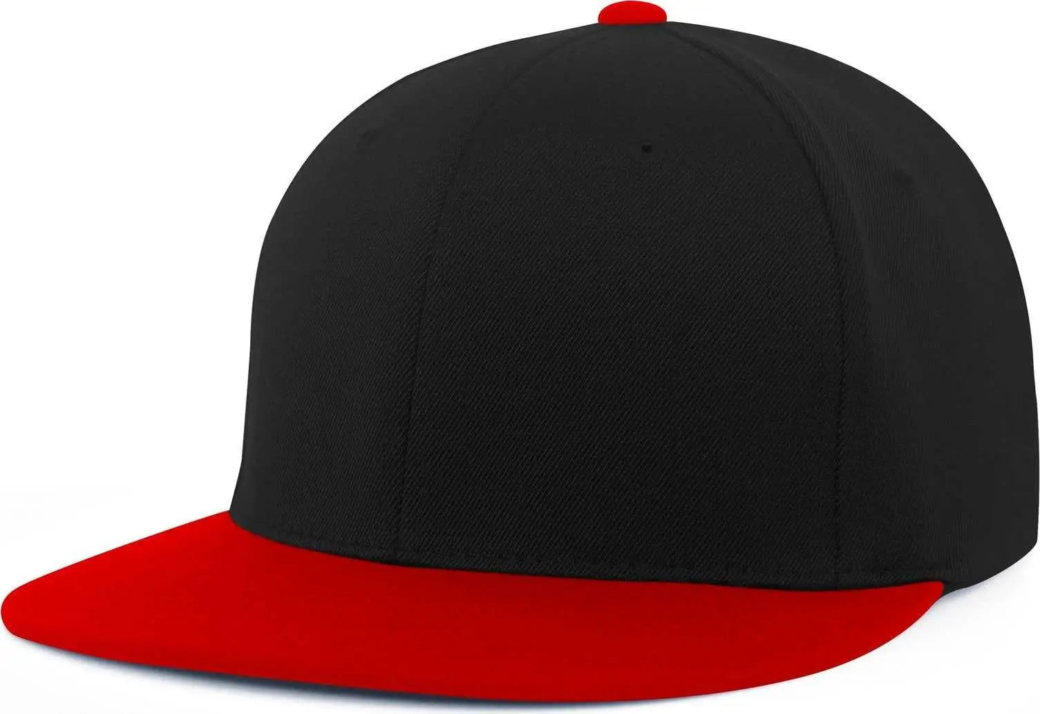 Pacific Headwear Es811 Premium A/C???????? Performance Flexfit Cap - Black Red - Black Red / 6 3/8’’ - 6 7/8’’