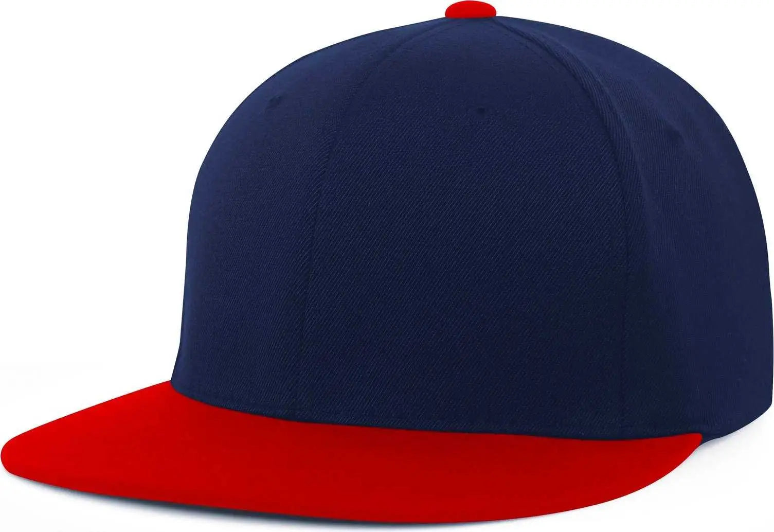 Pacific Headwear Es811 Premium A/C???????? Performance Flexfit Cap - Navy Red - Navy Red / 6 3/8’’ - 6 7/8’’