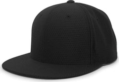 Pacific Headwear ES818 Air Jersey Performance Flexfit Cap - Black - Black / 6 3/8’’ - 6 7/8’’