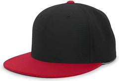 Pacific Headwear ES818 Air Jersey Performance Flexfit Cap - Black Red