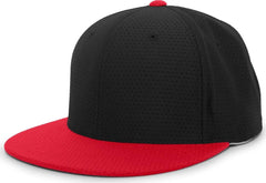Pacific Headwear ES818 Air Jersey Performance Flexfit Cap - Black Red - Black Red / 6 3/8’’ - 6 7/8’’