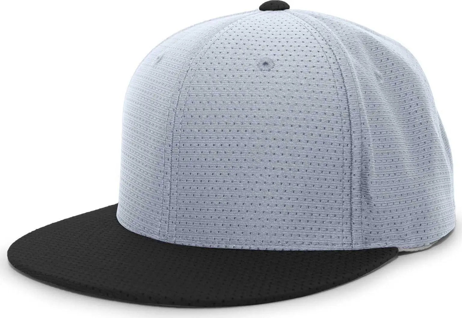 Pacific Headwear ES818 Air Jersey Performance Flexfit Cap - Silver Black - Light Gray Black / 6 3/8’’ - 6 7/8’’