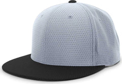 Pacific Headwear ES818 Air Jersey Performance Flexfit Cap - Silver Black - Light Gray Black / 6 3/8’’ - 6 7/8’’