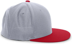 Pacific Headwear ES818 Air Jersey Performance Flexfit Cap - Silver Red