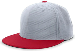Pacific Headwear ES818 Air Jersey Performance Flexfit Cap - Silver Red