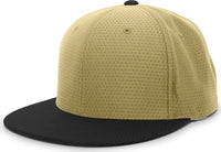 Pacific Headwear ES818 Air Jersey Performance Flexfit Cap - Vegas Gold Black - Vegas Gold Black / 6 3/8’’ - 6 7/8’’