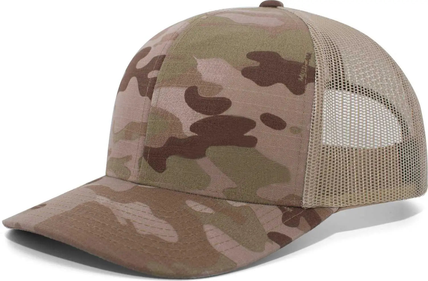 Pacific Headwear M08 MultiCam Snapback Trucker Cap - Multicam Arid Tan - Multi-Colored / 7’’ - 7 7/8’’