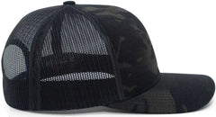 Pacific Headwear M08 MultiCam Snapback Trucker Cap - Multicam Black Black - Multi-Colored / 7’’ - 7 7/8’’