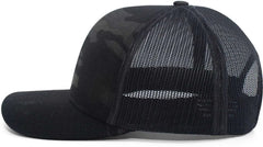 Pacific Headwear M08 MultiCam Snapback Trucker Cap - Multicam Black Black - Multi-Colored / 7’’ - 7 7/8’’