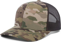 Pacific Headwear M08 MultiCam Snapback Trucker Cap - Multicam Original Brown - Multi-Colored / 7’’ - 7 7/8’’