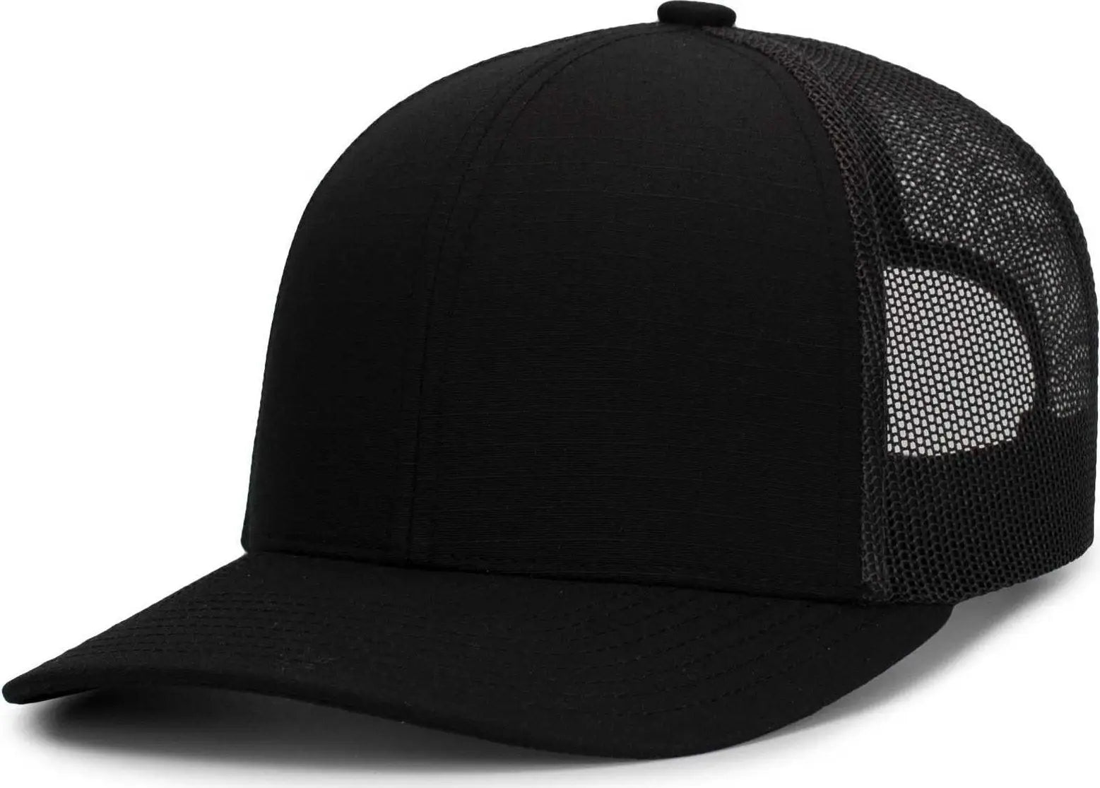 Pacific Headwear M08 Multicam Trucker Snapback Cap - Black Lt Charcoal Black - Black Gray / 7’’ 7 7/8’’