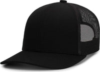 Pacific Headwear M08 Multicam Trucker Snapback Cap - Black Lt Charcoal Black - Black Gray / 7’’ 7 7/8’’