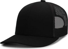 Pacific Headwear M08 Multicam Trucker Snapback Cap - Black Lt Charcoal Black - Black Gray / 7’’ 7 7/8’’