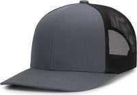 Pacific Headwear M08 Multicam Trucker Snapback Cap - Wolf Grey Lt Charcoal Wolf Grey - Fark Gray Gray / 7’’ 7 7/8’’