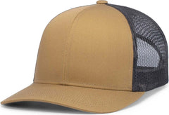 Pacific Headwear P113 Eco Trucker Snapback - Buck Lt Charcoal Buck - Brown Gray / 7’’ 7 7/8’’