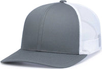 Pacific Headwear P113 Eco Trucker Snapback - Graphite White Graphite - Dark Gray White / 7’’ 7 7/8’’