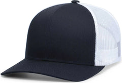Pacific Headwear P113 Eco Trucker Snapback - Navy White Navy - Navy White / 7’’ 7 7/8’’