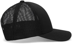 Pacific Headwear P114 Low-Pro Trucker Cap - Black