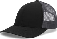 Pacific Headwear P114 Low-Pro Trucker Cap - Black Graphite Black - Black Graphite Black / 6 1/2’’ - 7’’