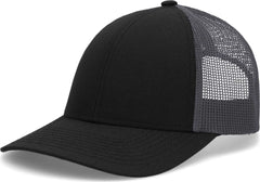 Pacific Headwear P114 Low-Pro Trucker Cap - Black Graphite Black - Black Graphite Black / 6 1/2’’ - 7’’
