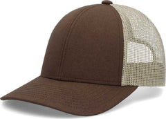 Pacific Headwear P114 Low-Pro Trucker Cap - Brown Khaki Brown - Brown Khaki Brown / 6 1/2’’ - 7’’