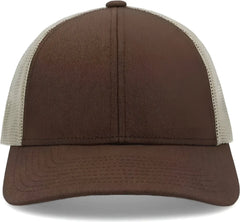 Pacific Headwear P114 Low-Pro Trucker Cap - Brown Khaki Brown