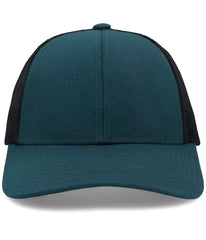 Pacific Headwear P114 Low-Pro Trucker Cap - Dark Teal Lt Charcoal Dark Teal - Dark Teal Lt Charcoal Dark Teal / 7’’ - 7