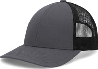 Pacific Headwear P114 Low-Pro Trucker Cap - Graphite Black Graphite - Graphite Black Graphite / 6 1/2’’ - 7’’